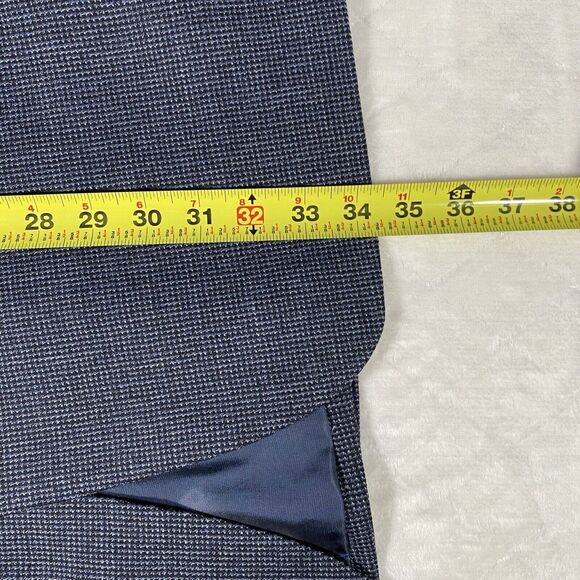 Lauren Ralph Lauren Wool Blazer Men's Sz 46L Sport Coat Navy Blue Gray Classic - Picture 8 of 10